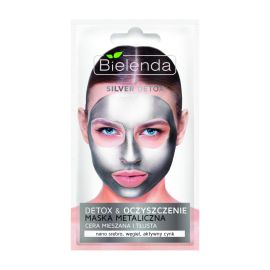 Bielenda SILVER DETOX Detoxifying Face Mask for Mixed and Oily Skin, 8 gms